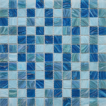 Синий 23x23 мм стеклянная мозаика для бассейна