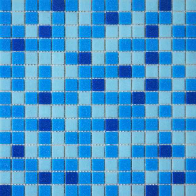 Квадратная синяя мозаика для плавательного бассейна из термоплавкого стекла